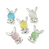 UV Plating Alloy Rhinestone Pendants FIND-M033-18P-1
