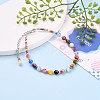 Handmade Millefiori Glass Beads Anklets AJEW-AN00341-04-4