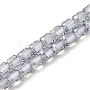Electroplate Transparent Glass Beads Strands GLAA-C029-02A-05-1