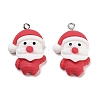 Christmas Theme Opaque Resin Pendants RESI-N039-107-2