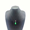 Natural Jade Teardrop Pendant Necklaces SK1018-10-1