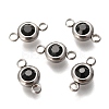 304 Stainless Steel Rhinestone Links Connectors LS-STAS-P237-17P-03-1