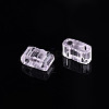 2-Hole Transparent Glass Seed Beads SEED-N004-002-C01-7