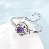 Rotating Sun Natural Amethyst Link Bracelets GG-CBA0251-11P-13-2