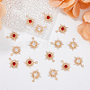 16Pcs 2 Colors Brass Micro Pave Cubic Zirconia Pendants KK-DC0003-35-4