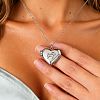 Brass Pave Clear Cubic Zirconia Heart with Dog Photo Locket Pendant Necklaces for Women WG0A403-02-1
