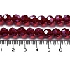 Electroplate Transparent Glass Beads Strands EGLA-A035-T8mm-A02-4