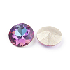 Pointed Back & Back Plated Glass Rhinestone Cabochons RGLA-J012-8mm-001HE-2