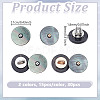 30Pcs 2 Colors 1-Hole Alloy Shell Shank Buttons BUTT-NB0002-09A-2