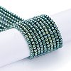 Electroplate Glass Beads Strands EGLA-K014-A-FP06-2