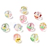 10Pcs 10 Styles DIY Handmade Transparent Acrylic Enamel Beads MACR-FS0002-41-2