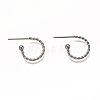 Non-Tarnish 304 Stainless Steel Stud Earring Findings X-STAS-L252-001P-1