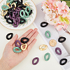 Spray Painted ABS Plastic & Acrylic Linking Rings OACR-FH0001-040-3