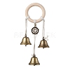 Alloy & Iron Star Protective Witch Bells for Doorknob HJEW-JM01895-1