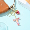 Alloy & Resin Pendant Decorations HJEW-YW00401-06-6