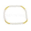 Rack Plating Brass with Crystal Round Beaded Bracelets for Women BJEW-B106-20G-02-1