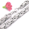 Non-Tarnish 201 Stainless Steel Byzantine Chain Necklaces NJEW-V0292-04-1