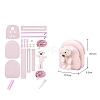 DIY Doll Bear PU Leather Crossbody Lady Bag Making Sets PW-WG98409-01-1