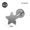 G23 Titanium 17 Gauge Internally Threaded Labrets WGEEA58-22-1
