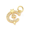 Brass Micro Pave Cubic Zirconia Pendants KK-D325-46G-2