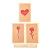 3 Sets Kraft Paper Greeting Cards AJEW-FS0001-27B-5