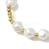 3Pcs 3 Styles 304 Stainless Steel & Resin & ABS Plastic Imitation Pearl Beaded Stretch Bracelet Sets BJEW-JB10874-4