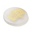 Flat Round Natural Selenite Slice Coasters AJEW-C042-01F-2