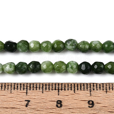 Dyed Natural White Jade Beads Strands G-T139-4mm-60-18-1