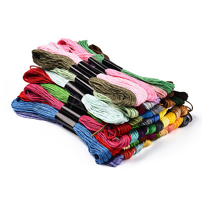 50 Skeins 50 Colors Cotton Embroidery Thread OCOR-YWCDZ0001-02-B-1