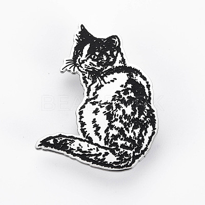 Cat Brooch JEWB-N007-007P-FF-1
