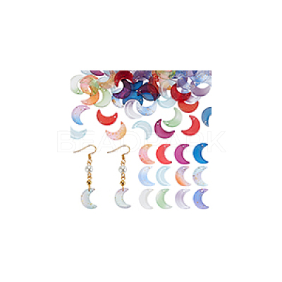120Pcs 12 Colors Glass Pendants GLAA-GA0001-99-1