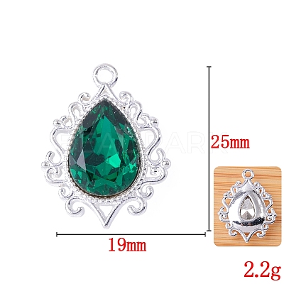 Glass Rhinestone Pendants FIND-WH0021-91S-012-1