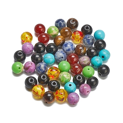 180Pcs 7 Style Natural & Synthetic Gemstone Beads G-YW0001-13-1