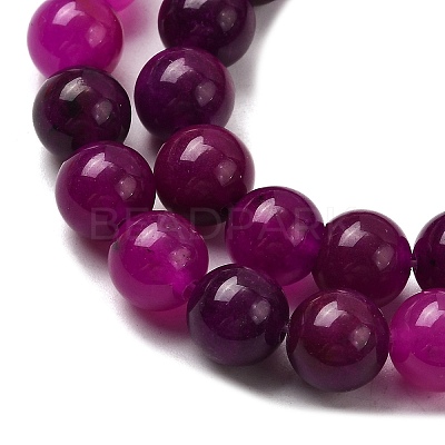Natural Dyed White Jade Beads Strands G-M402-C03-30-1