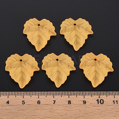 Autumn Theme Transparent Frosted Acrylic Pendants PAF002Y-9-1