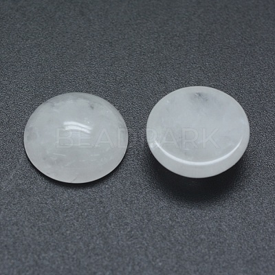 Natural Quartz Crystal Cabochons G-P393-R50-12MM-1