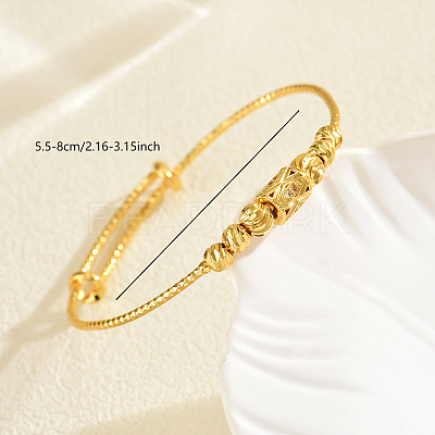 Vintage Brass Micro Pave Cubic Zirconia Cuff Bangles for Women WD2159-3-1
