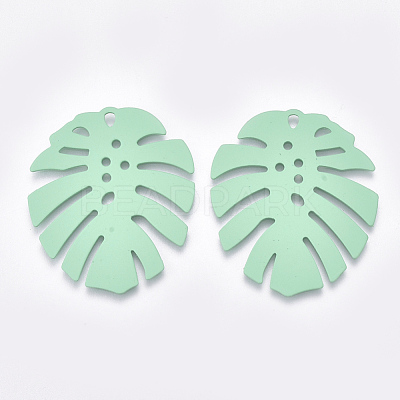Spray Painted Iron Pendants IFIN-S703-08B-1