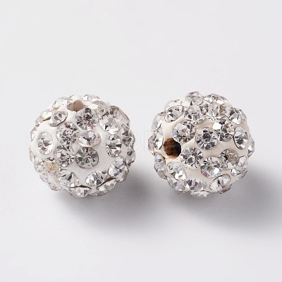 Grade A Rhinestone Pave Disco Ball Beads RB-Q104-12-1
