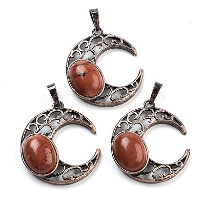 Natural Red Jasper Pendants G-L602-01R-16-1
