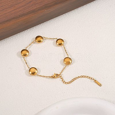 304 Stainless Steel Link Bracelets BJEW-H641-07G-1