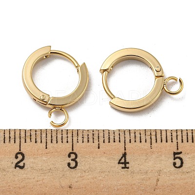 201 Stainless Steel Huggie Hoop Earrings Findings STAS-A167-01F-G-1