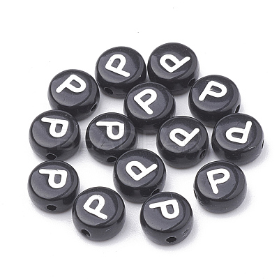 Opaque Acrylic Beads SACR-N002-02P-1