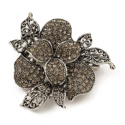 Alloy Rhinestone Brooch Pins JEWB-Q030-35AS-1