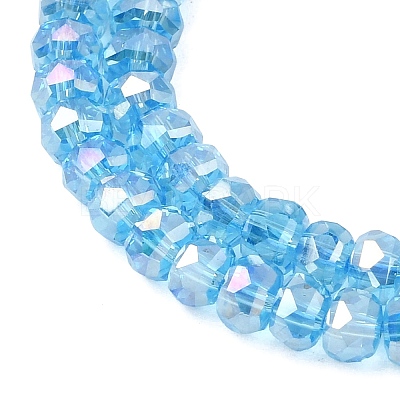 Electroplate Glass Beads Strands GLAA-Q105-03X-1