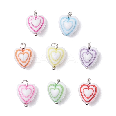 Opaque Acrylic Pendants PALLOY-JF04352-01-1