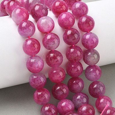 Dyed Natural Malaysia Jade Beads Strands G-G021-01D-12-1