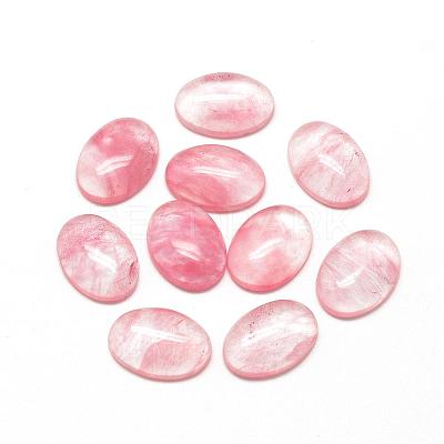 Watermelon Stone Glass Cabochons G-R415-14x10-40-1