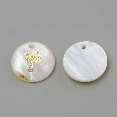 Freshwater Shell Pendants X-SHEL-Q010-008G-1