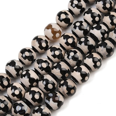 Tibetan Style dZi Beads Strands G-G328-A06-10mm-1